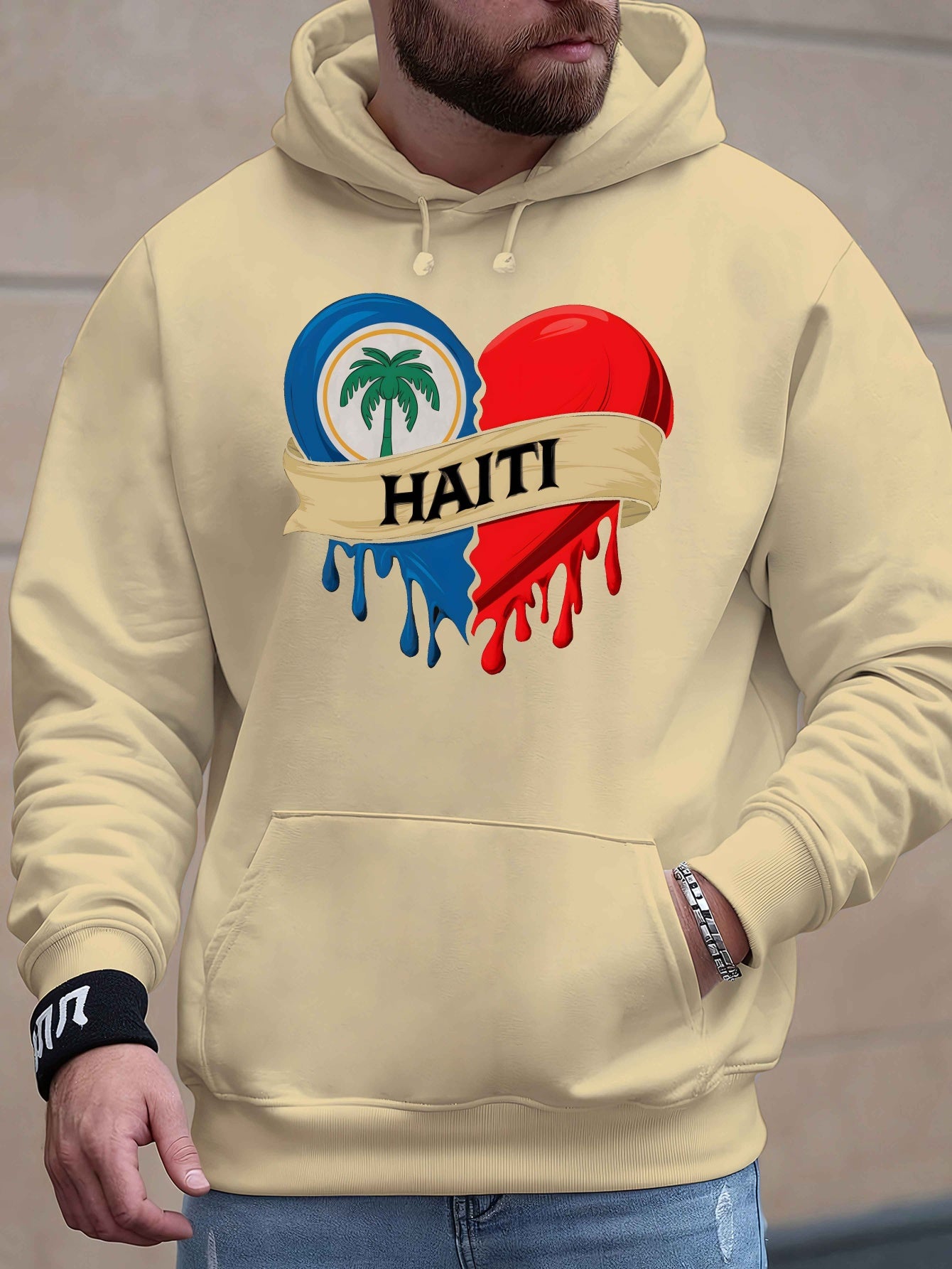 Men’s Haiti Printed Hoodie – Stylish & Comfortable Streetwear Essential