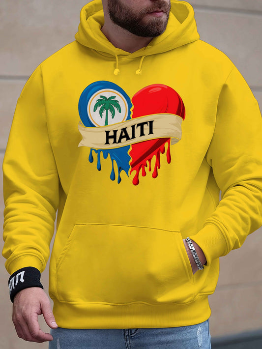 Men’s Haiti Printed Hoodie – Stylish & Comfortable Streetwear Essential