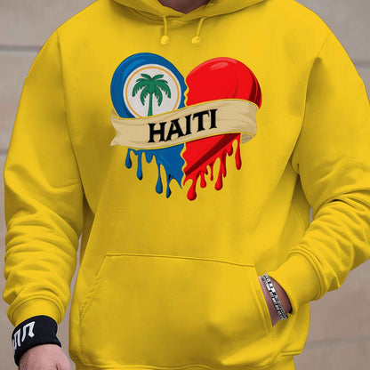 Men’s Haiti Printed Hoodie – Stylish & Comfortable Streetwear Essential
