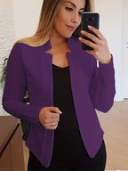 Women's Elegant Open-Front Long Sleeve Cardigan