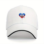 Haiti Flag Heart Baseball Cap – Adjustable for men and women