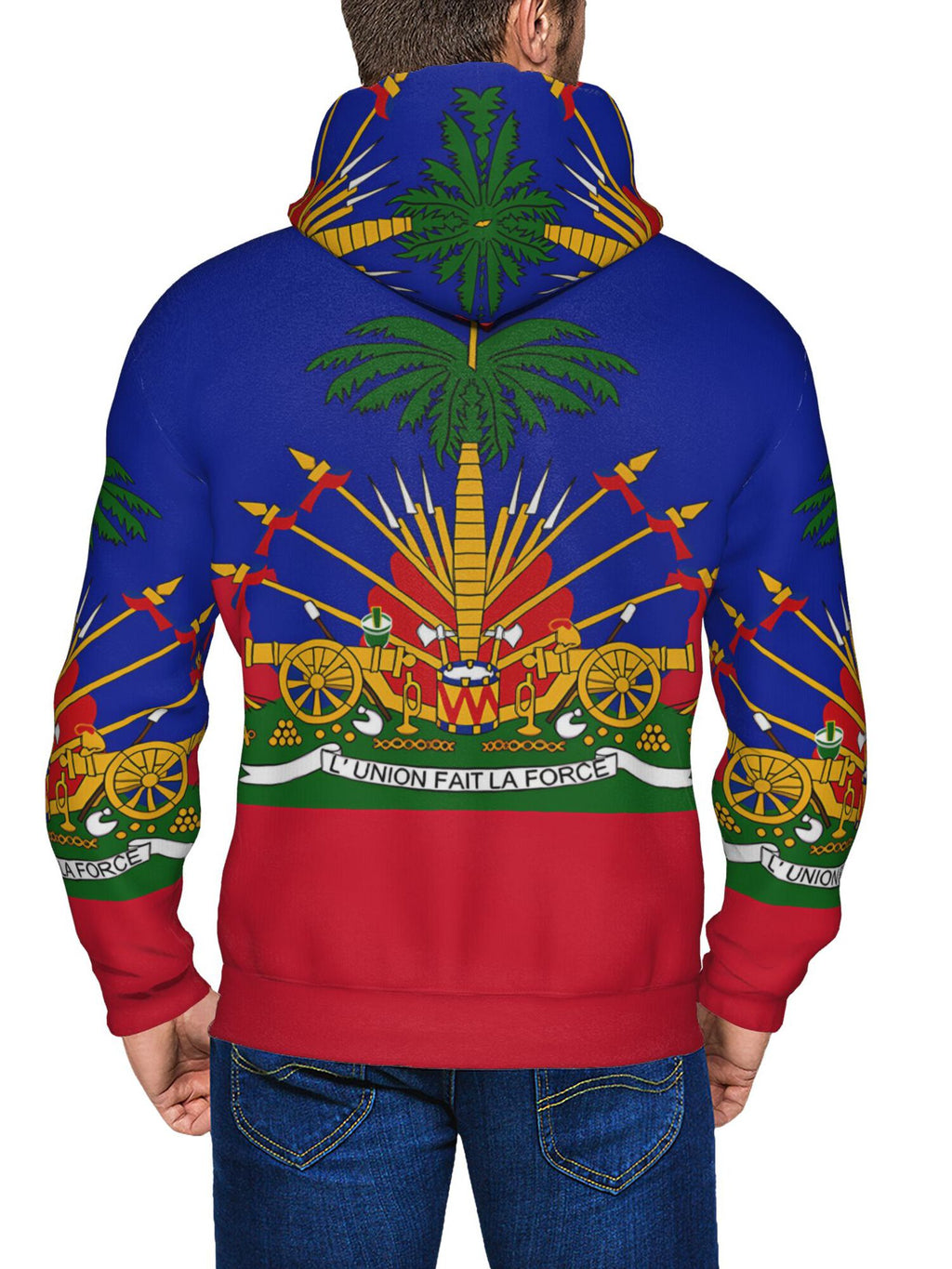 Men’s 3D Skeleton Print Zip Hoodie