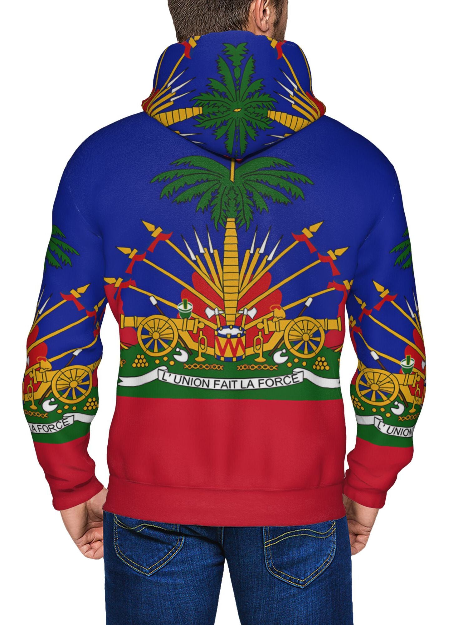 Men’s 3D Skeleton Print Zip Hoodie