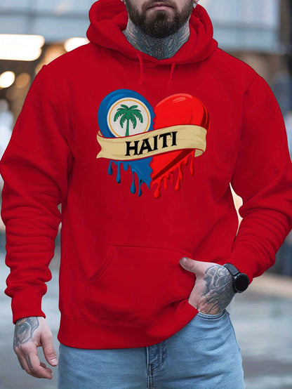 Men’s Haiti Printed Hoodie – Stylish & Comfortable Streetwear Essential