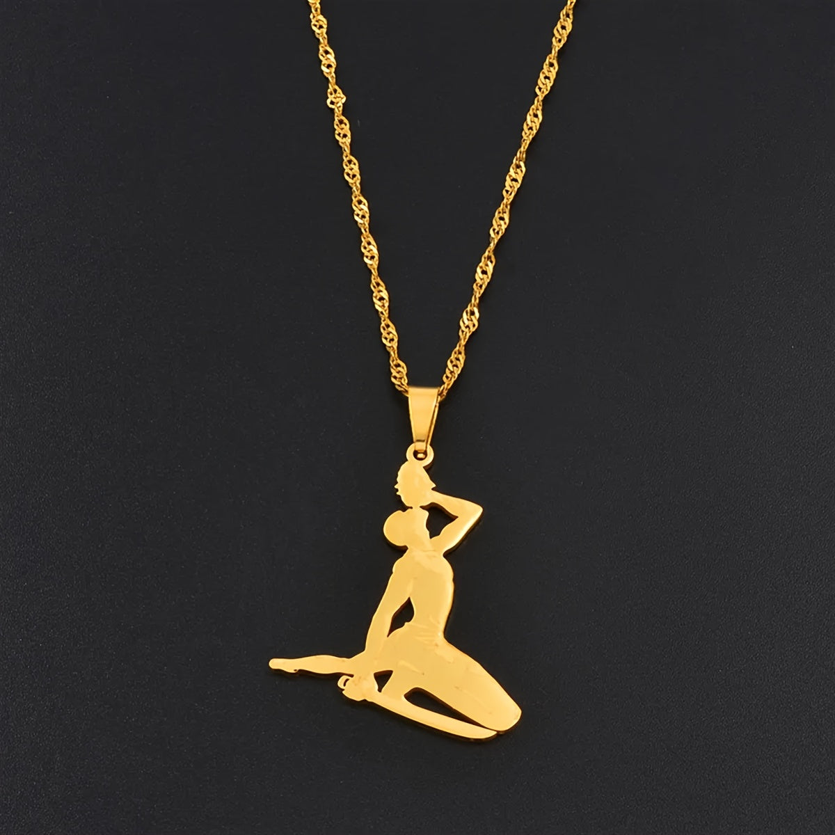 Elegant Stainless Steel Haitian Pendant Necklace for Women