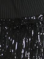 Bat Sleeve Plus Size Tights Tassel Dress