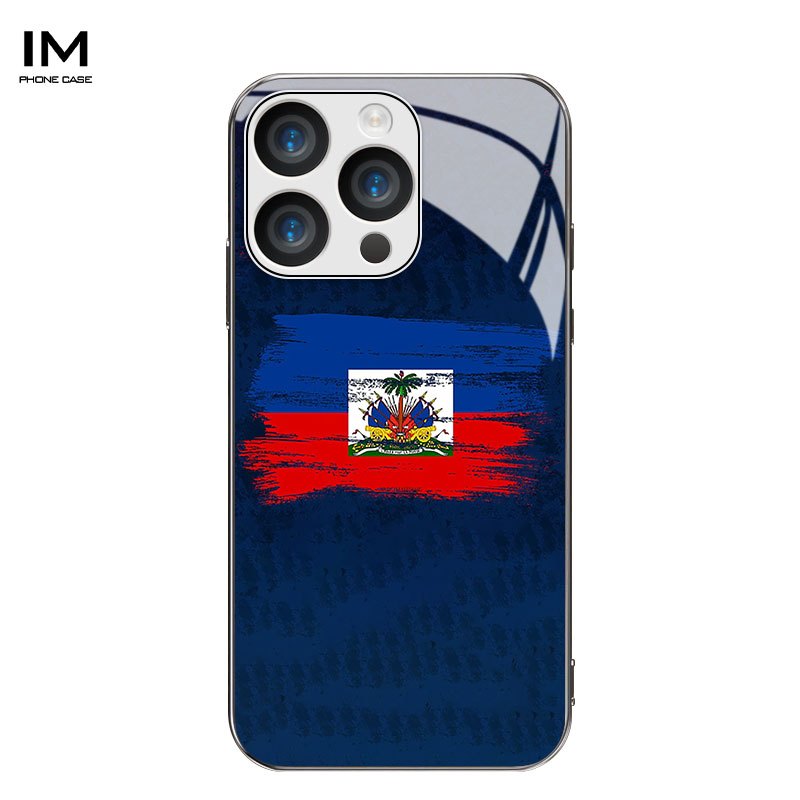 Haitian Heritage Brush Stroke Electroplated Glass Case