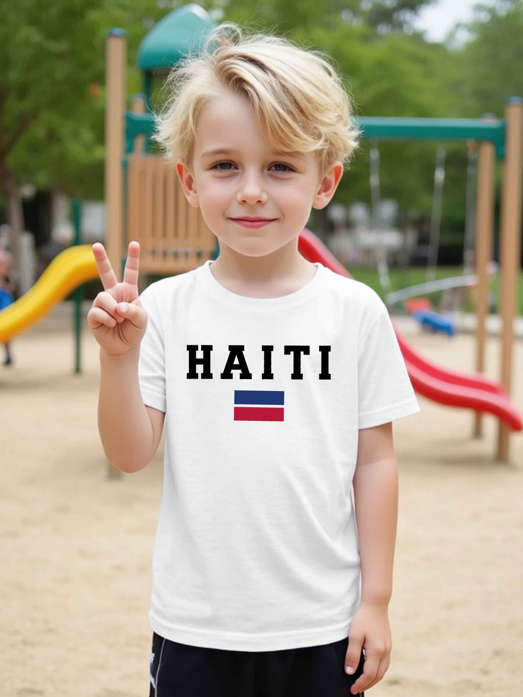 Boys' Haiti Graphic Cotton T-Shirt