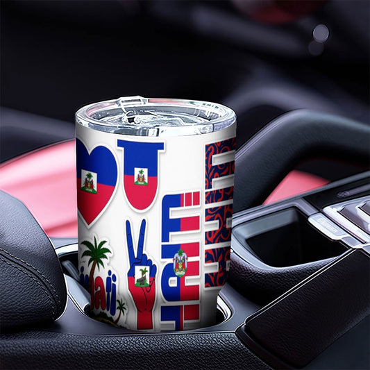 Haiti Flag Insulated Stainless Steel Tumbler