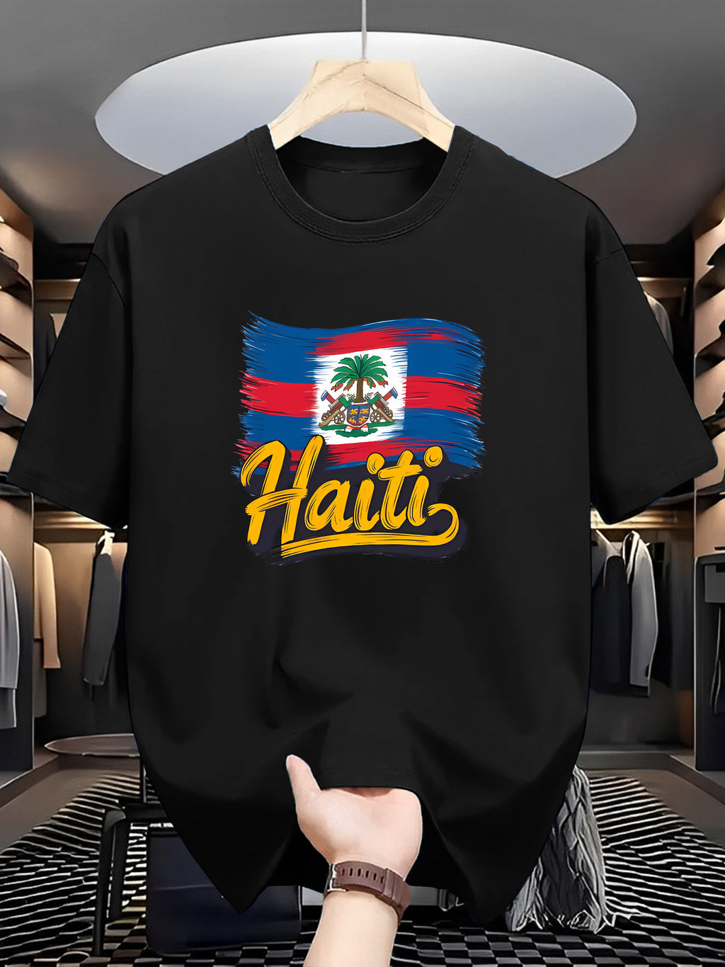 Men's Casual Haiti Graphic Print T-Shirt