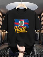 Men's Casual Haiti Graphic Print T-Shirt