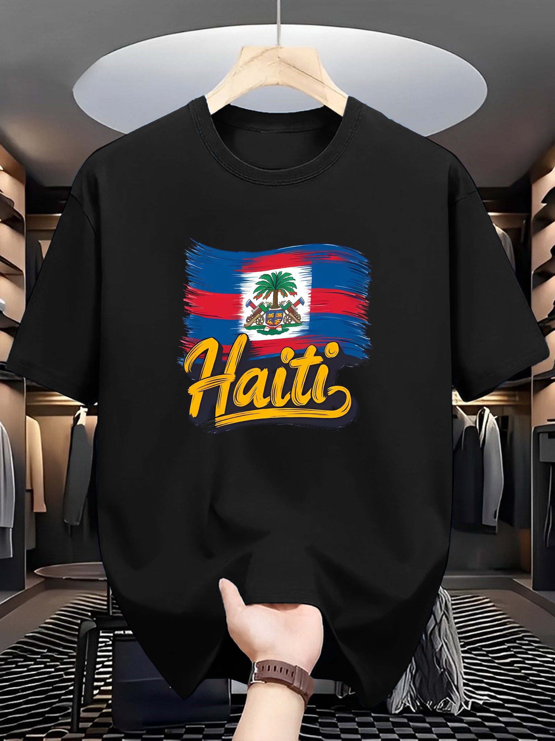 Men's Casual Haiti Graphic Print T-Shirt