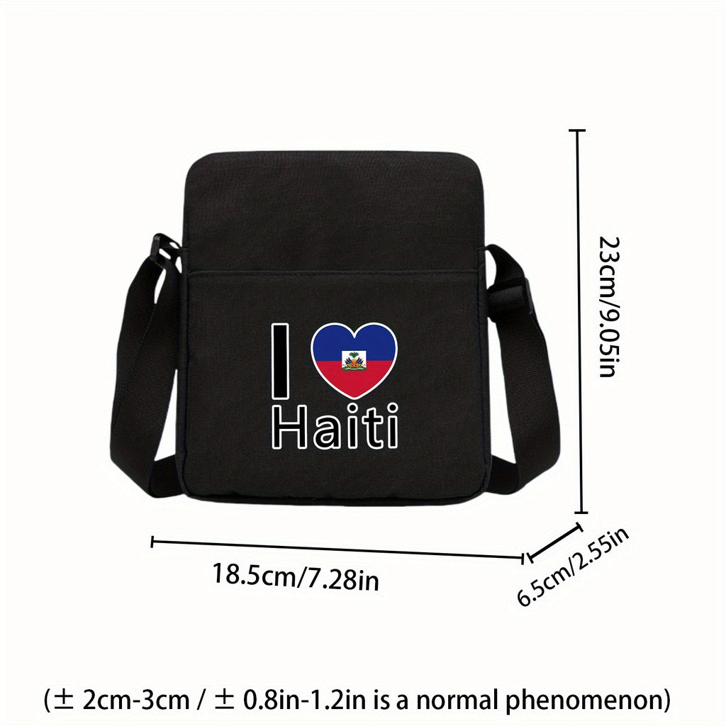 I Love Haiti” Fisherman Hat & Crossbody Bag Set