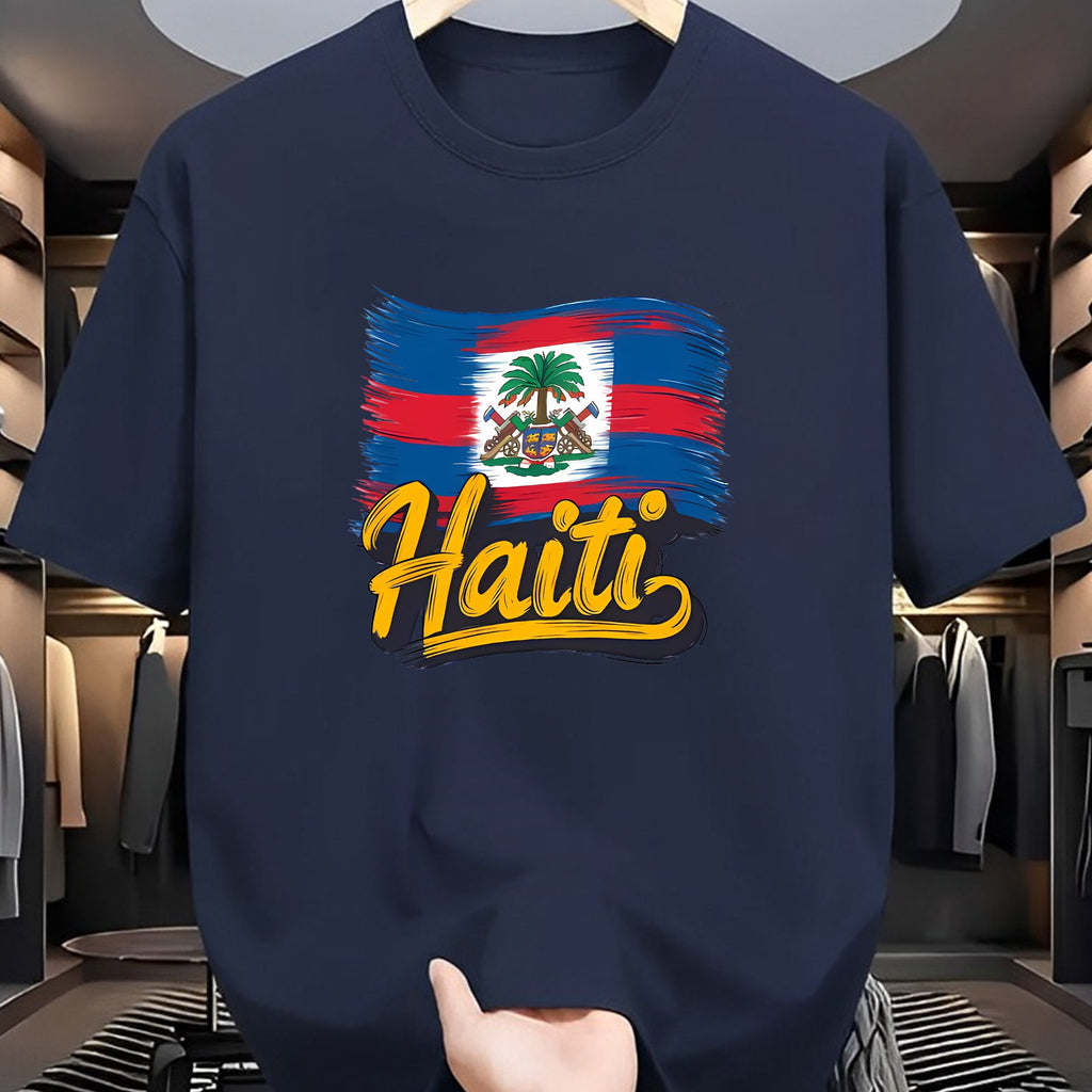 Men's Casual Haiti Graphic Print T-Shirt