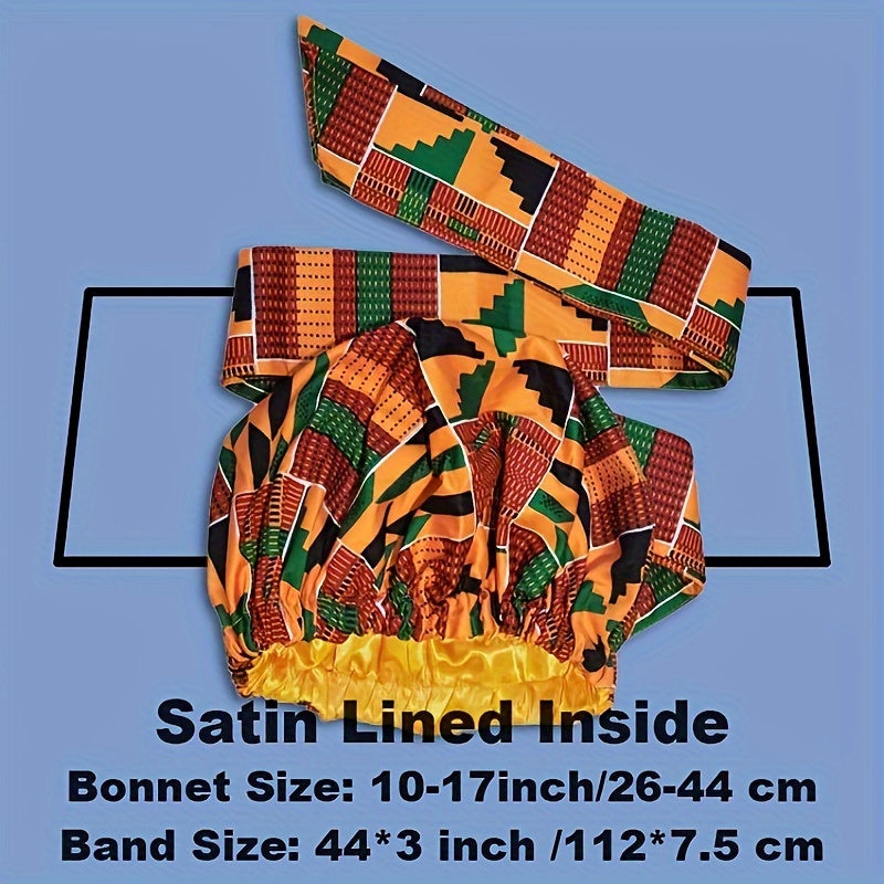 African Print Satin-Lined Turban Hat – Vintage Lace-Up Head Wrap, Soft Beanie Bandana for Women

Product Description: