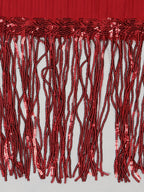 Bat Sleeve Plus Size Tights Tassel Dress