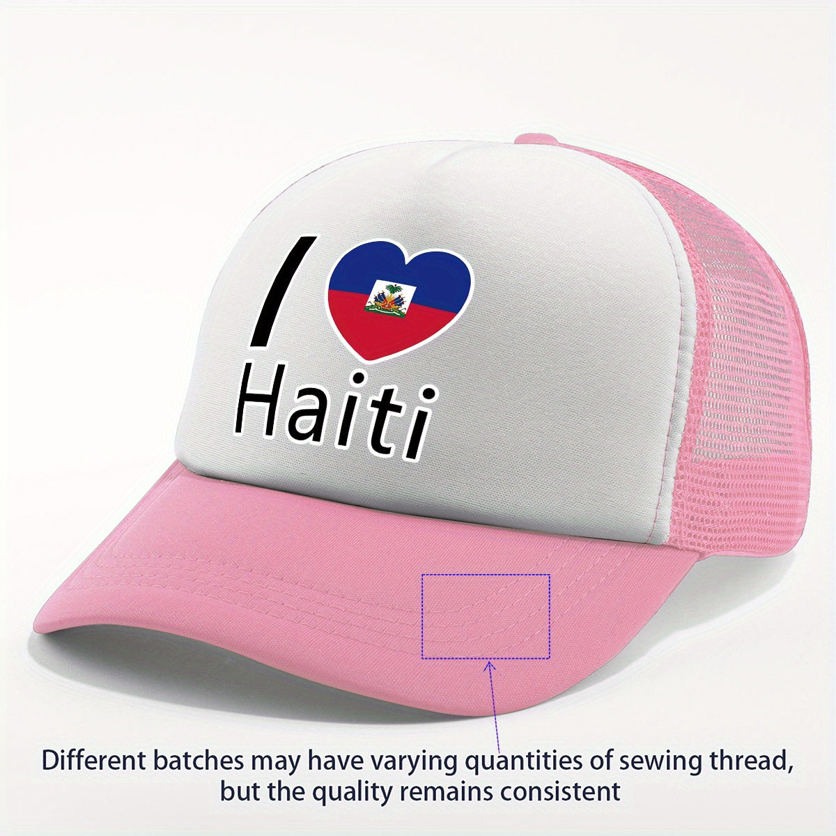 Show your pride in style with the “I Love Haiti” Patriotic Trucker
