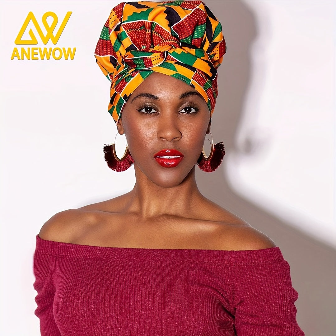 African Print Satin-Lined Turban Hat – Vintage Lace-Up Head Wrap, Soft Beanie Bandana for Women

Product Description: