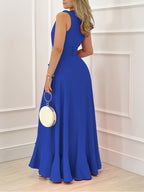 Royal Blue Elegant Maxi Dress