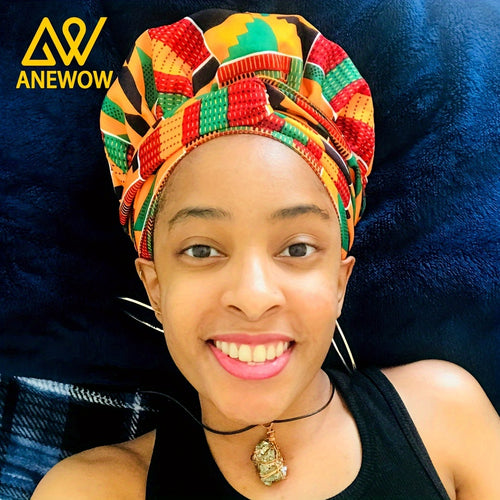 African Print Satin-Lined Turban Hat – Vintage Lace-Up Head Wrap, Soft Beanie Bandana for Women

Product Description: