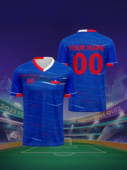 Haitian Football Jersey - Breathable & Comfortable Sports Shirt with Personalized Name