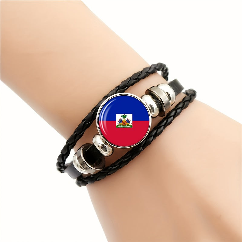 Haitian flag-inspired bracelet