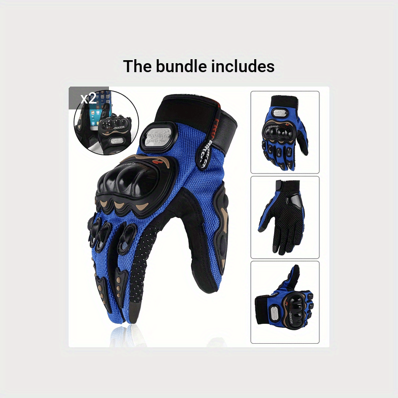 Unisex Four-Season Touchscreen Gloves - Breathable Motorcycle & Cycling Gloves