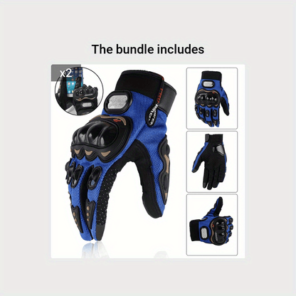 Unisex Four-Season Touchscreen Gloves - Breathable Motorcycle & Cycling Gloves