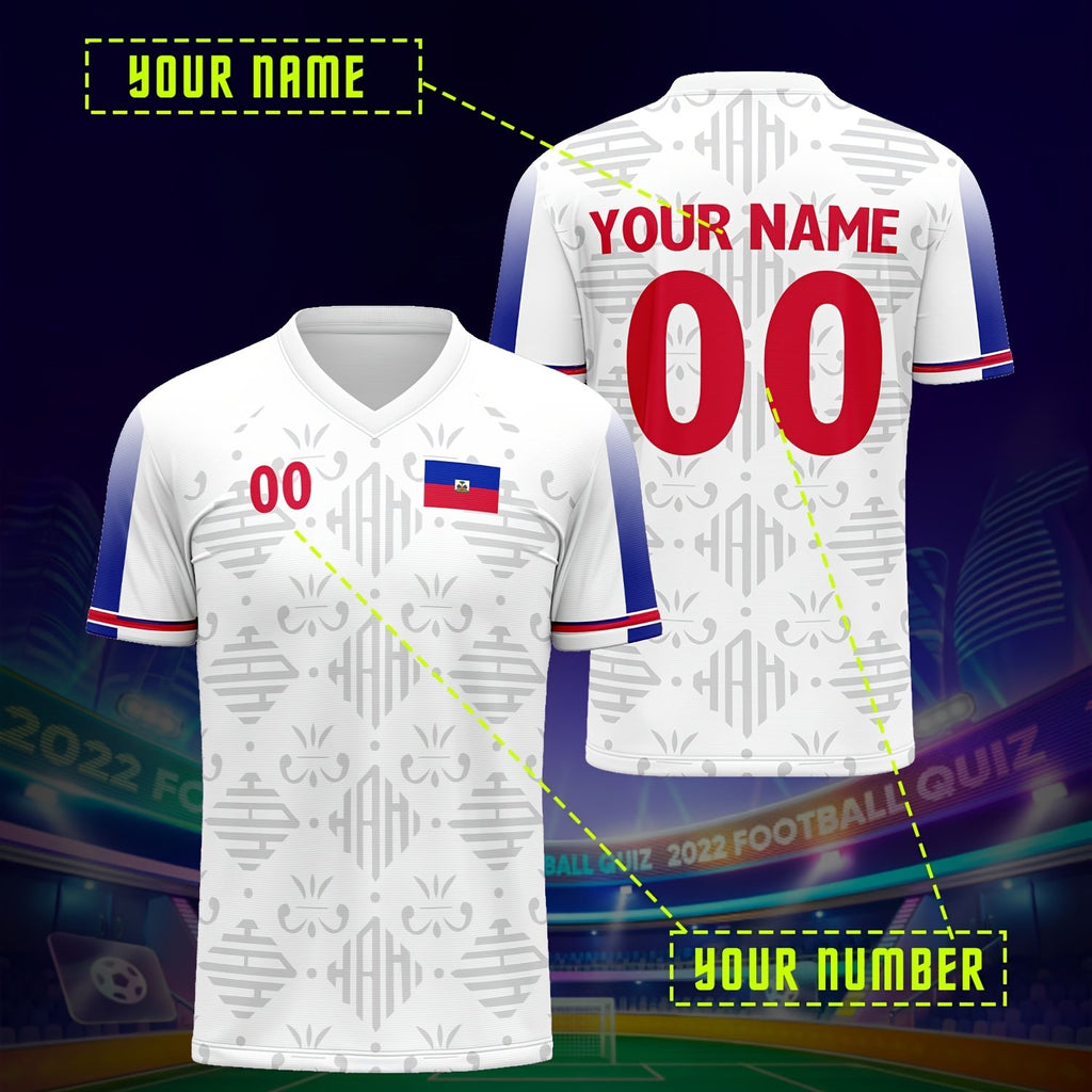 Haitian Football Jersey - Breathable & Comfortable Sports Shirt with Personalized Name