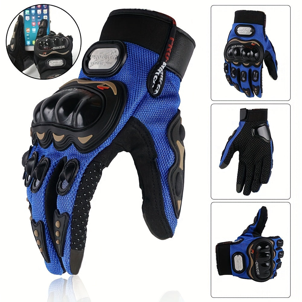 Unisex Four-Season Touchscreen Gloves - Breathable Motorcycle & Cycling Gloves