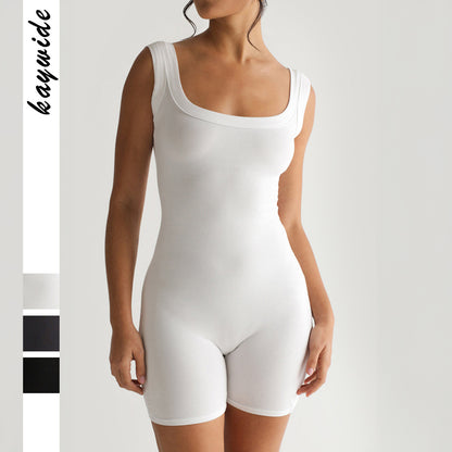 Women's Yoga Suspender Jumpsuit – One-Piece Activewear for Fitness, Pilates & Lounge