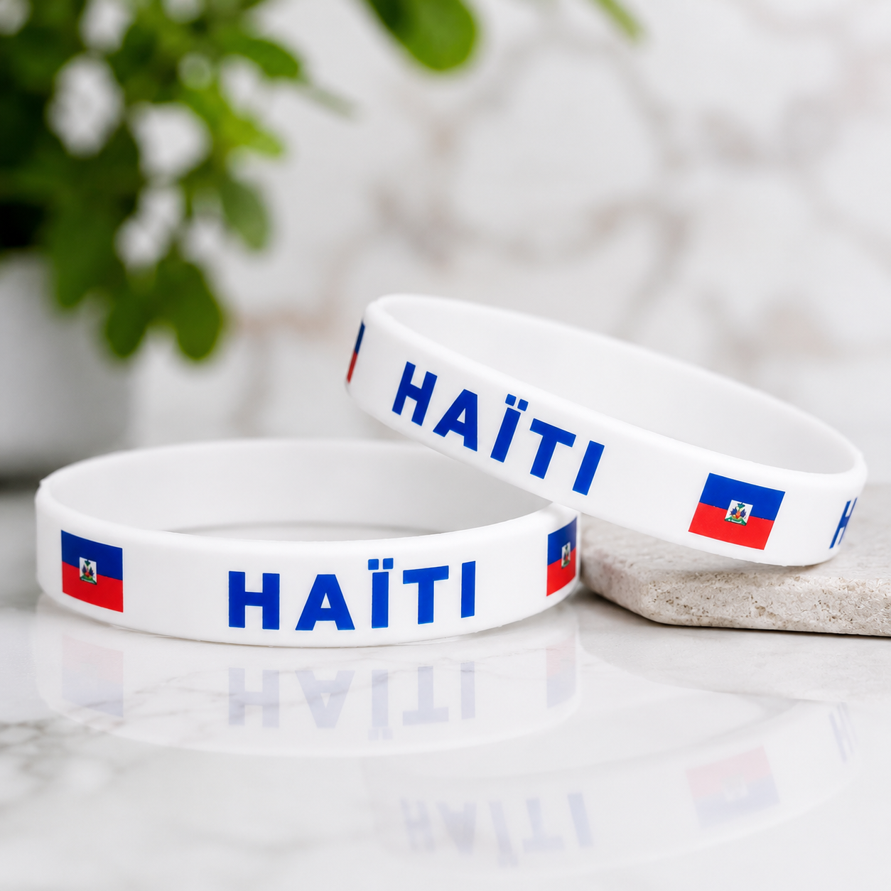 Haiti Flag Wristbands