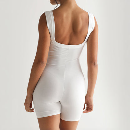 Women's Yoga Suspender Jumpsuit – One-Piece Activewear for Fitness, Pilates & Lounge