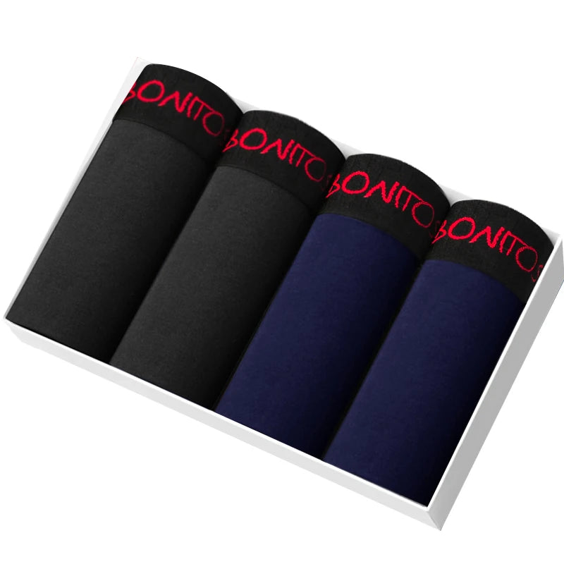 4PCS Men’s Premium Cotton Boxer Shorts