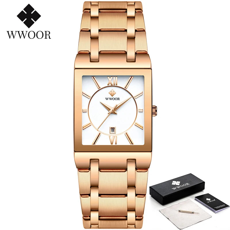 WWOOR Luxury Gold Watch for Men