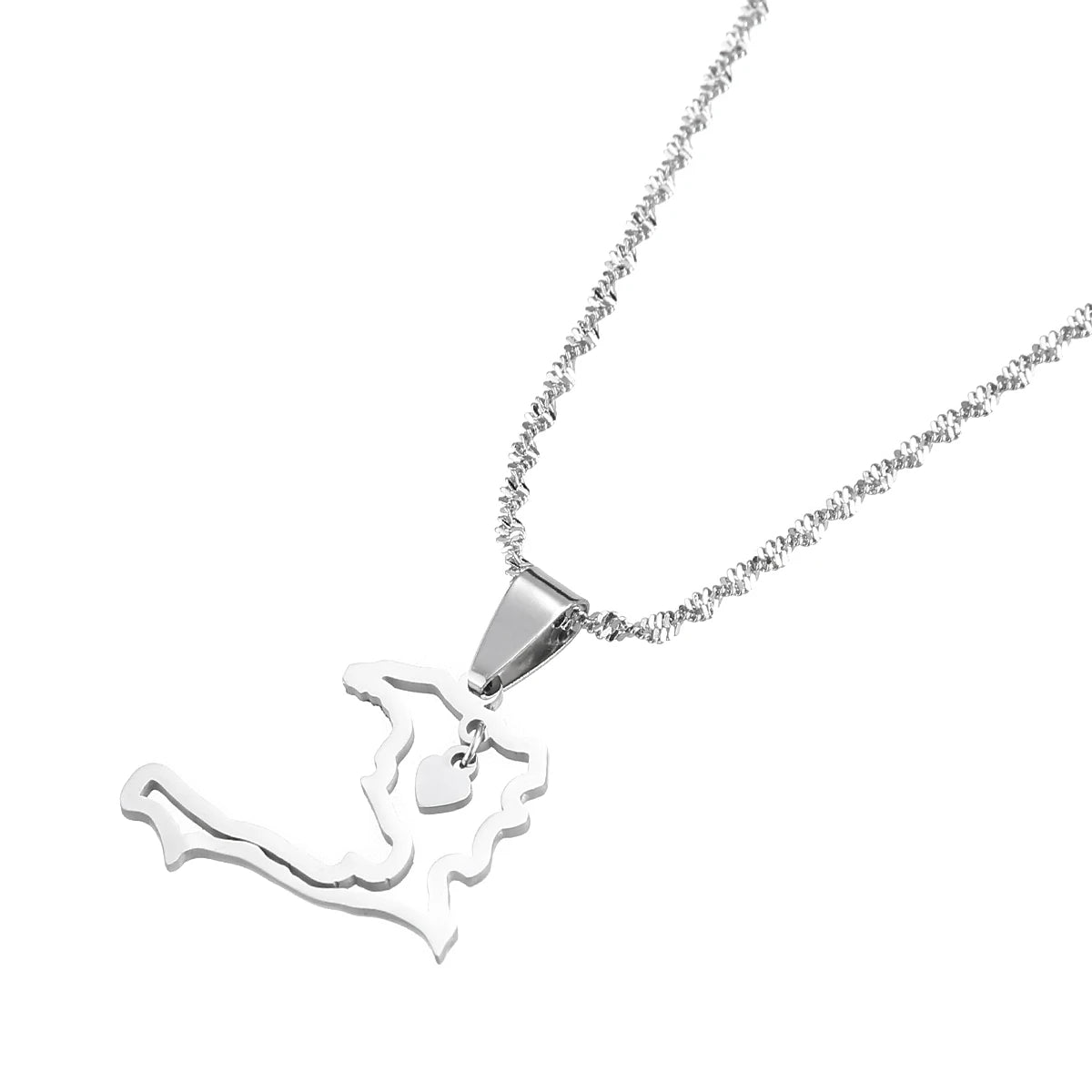 Gold Haiti Heart Map Necklace – Stainless Steel Pendant for Women, Men & Girls | Ayiti Jewelry Gift