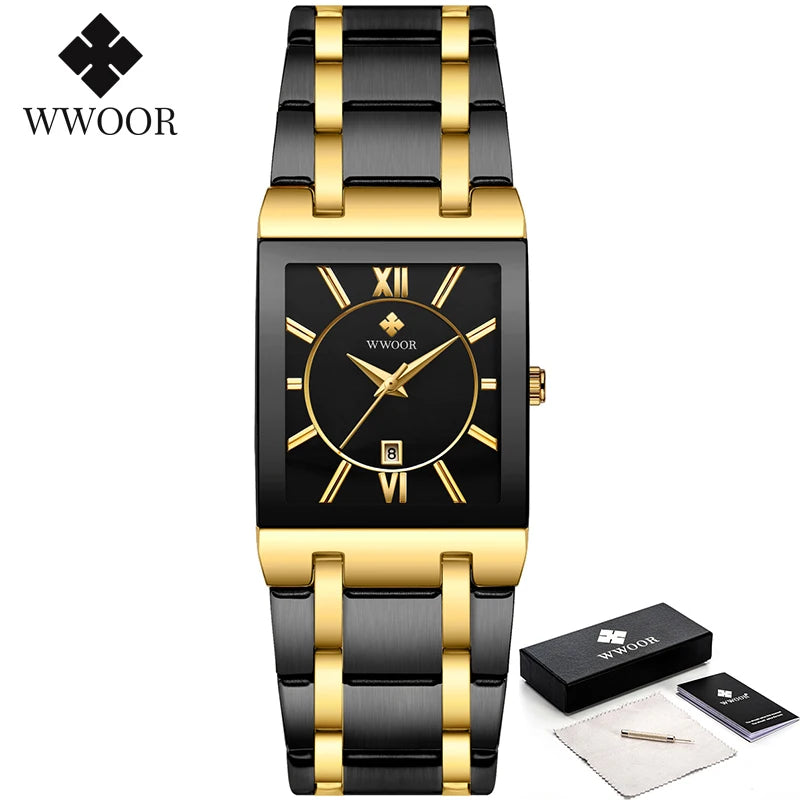 WWOOR Luxury Gold Watch for Men