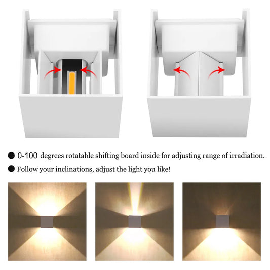 Waterproof LED Wall Light – IP65 Outdoor/Indoor Wall Lamp for Garden, Yard, (AC110V/220V)