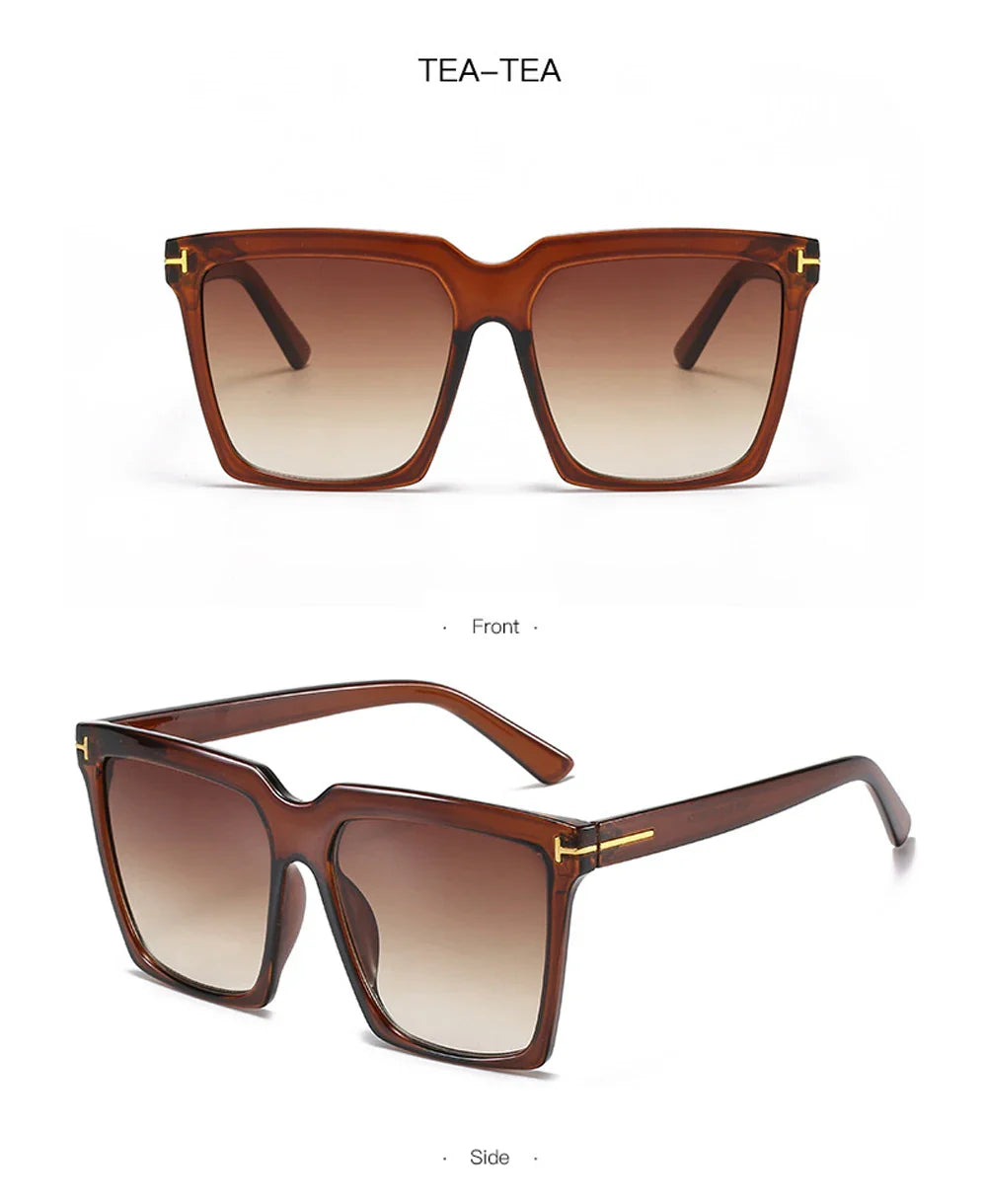Aura Retro Oversized Square Sunglasses