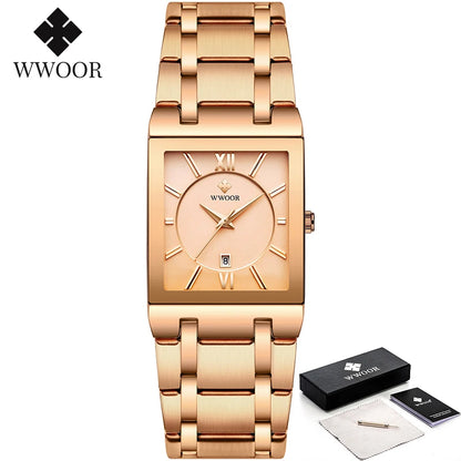 WWOOR Luxury Gold Watch for Men