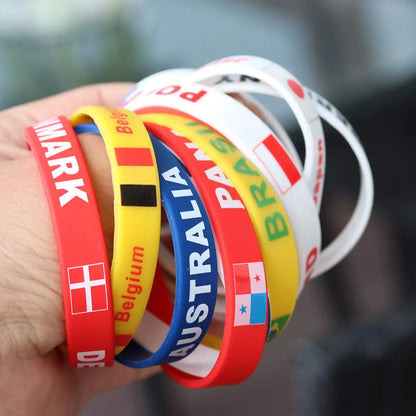 Haitian Flag Rubber Wristbands