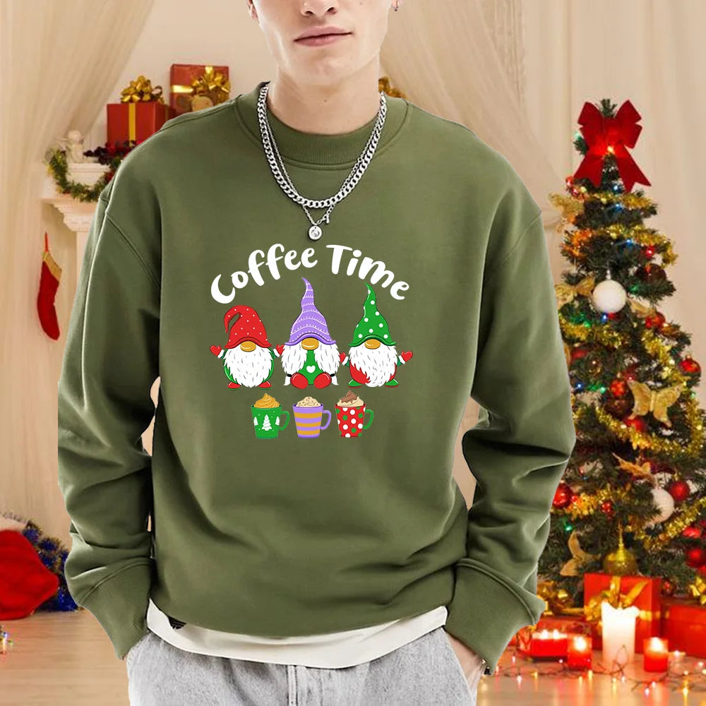 Men’s Merry Christmas Gnome Printed Sweatshirt