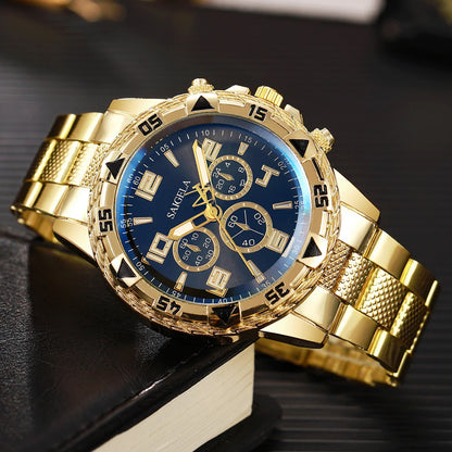 2-Piece Men's Quartz Watch Set – Arabic Dial, , Business & Fashion Style (No Box)
