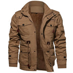 Men's All-Weather Tactical Bomber Jacket - Winter Hooded Coat