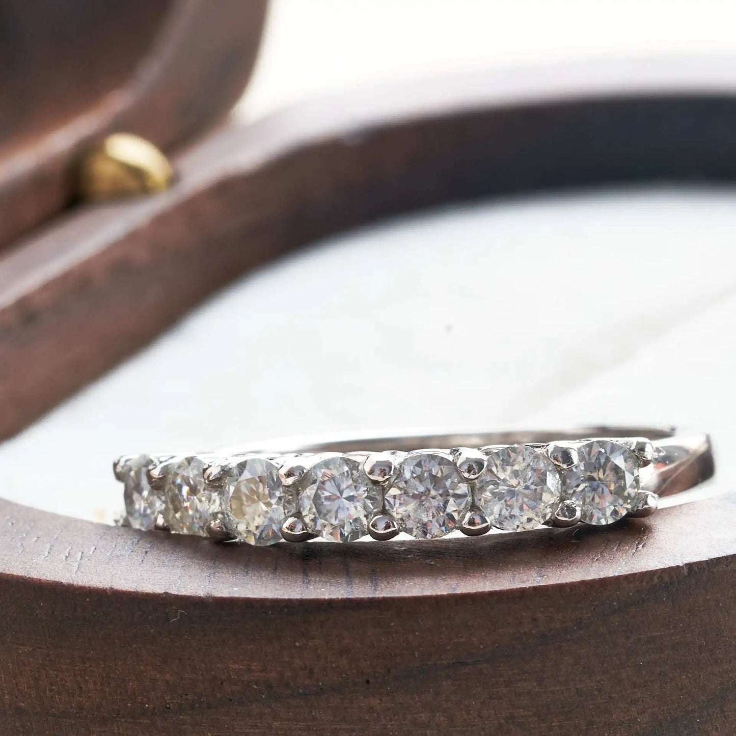 Luxury Moissanite Jewelry – 0.7CT D Color VVS1 EX Round Cut Eternity Rings