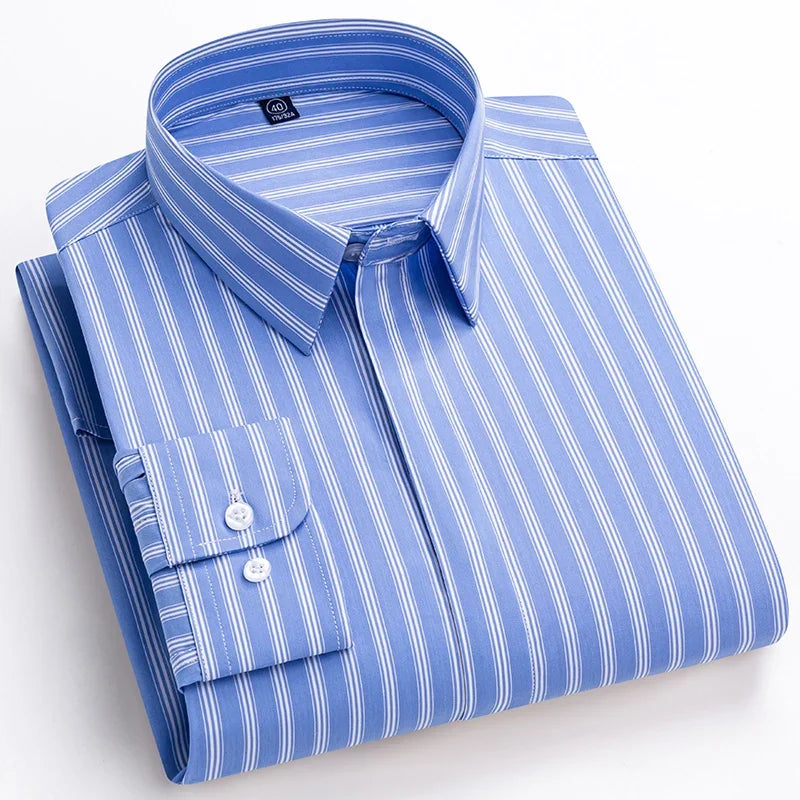 Premium Cotton Slim Fit Shirt - Striped Formal Wear