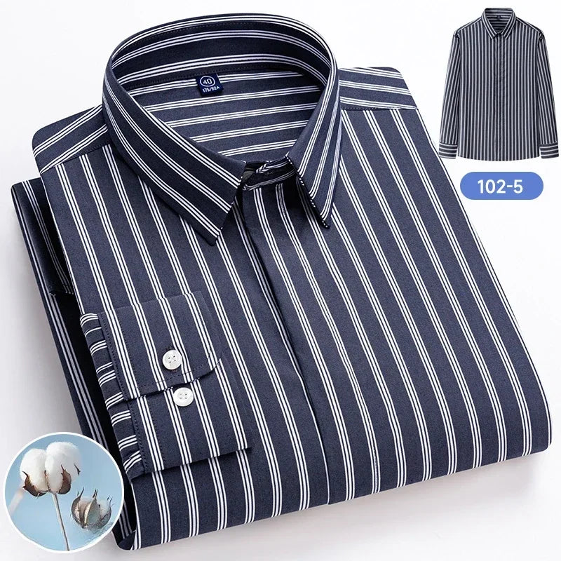 Premium Cotton Slim Fit Shirt - Striped Formal Wear