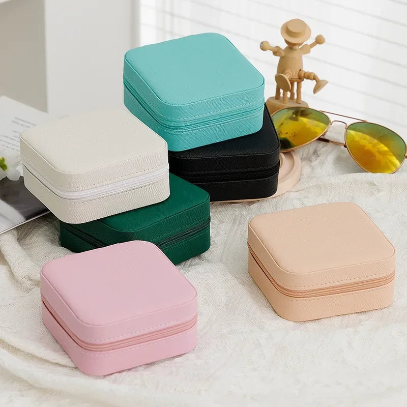 Compact Jewelry Box with Earring Holder