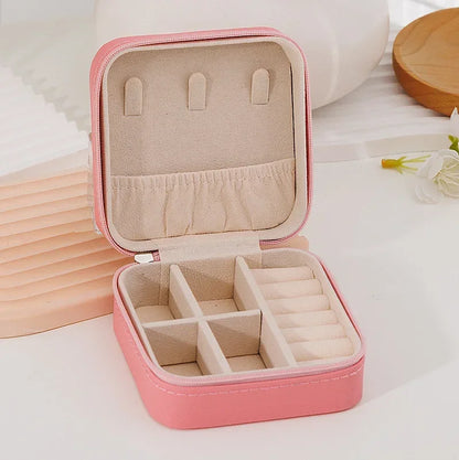 Compact Jewelry Box with Earring Holder