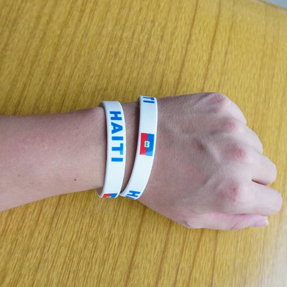 Haiti Flag Wristbands
